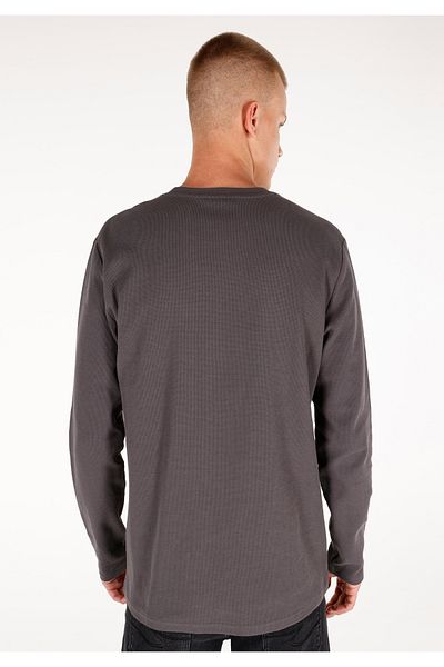 Colin's Regular Fit Round Neck Plain Men's Gray Long Sleeve T-Shirt