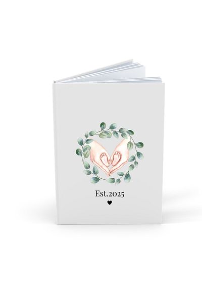 OEM Agenda/Jurnal pentru organizare sarcina, amintiri pentru gravide, 100 file, foaie alba, Mom 2025