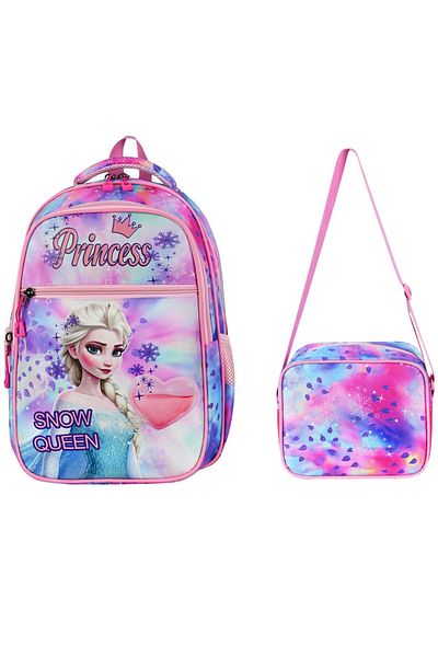 ms mixxstore Character Patterned Orthopedic Back Supported Girl's Primary School Bag with Nutrition Back