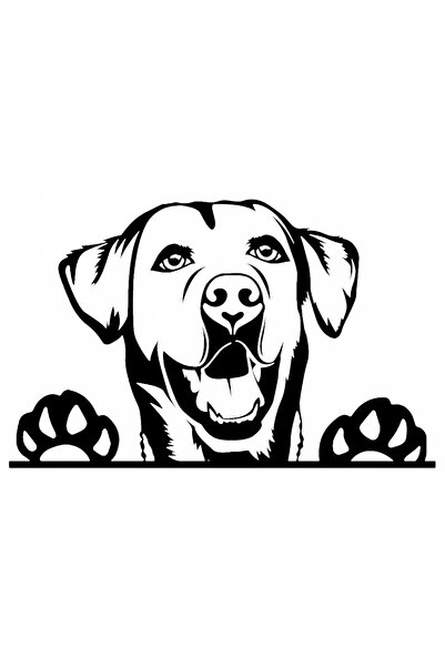 INOVATIX Set de 8 bucăți, autocolant câine labrador fericit, INOVATIX®. 6 cm