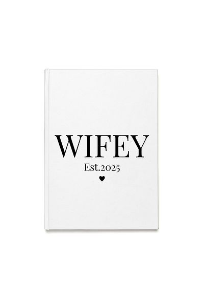 OEM Agenda/Journal for wedding organization, bridal memories, 100 sheets, white sheet, Wifey 2025 model