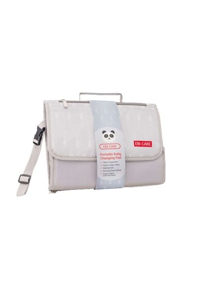 OEM Sac portabil pentru schimbat scutece cu covoraș detașabil, compact și impermeabil, gri 32x24 cm