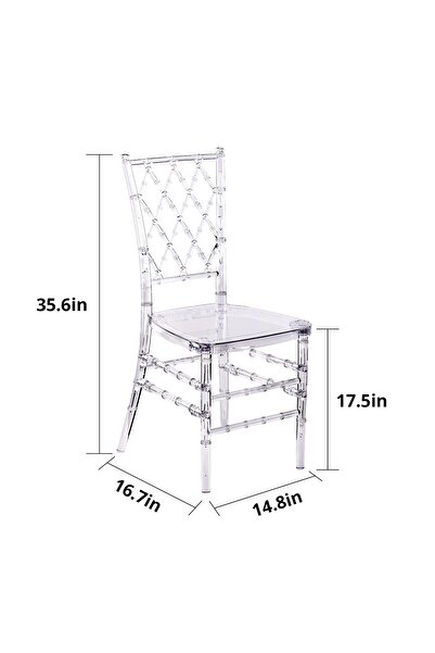 rexa Classic Design Transparent Resin Chair for Wedding Event