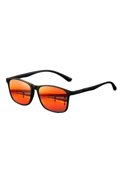 OEM Polarized Vintage Sunglasses – Unisex Retro Design, Red Lens