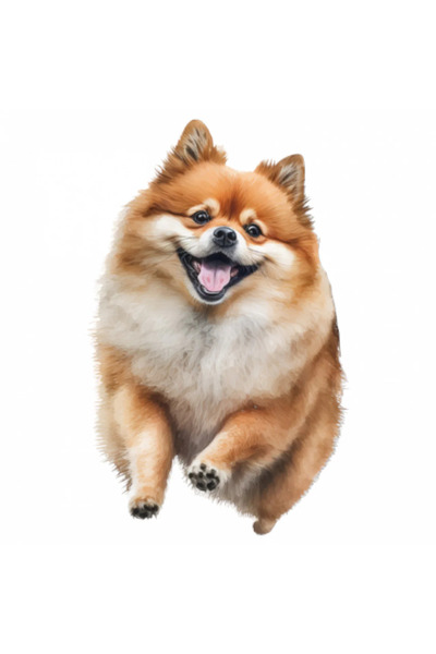 INOVATIX Set de 8 bucăți, autocolant câine Pomeranian, INOVATIX®. 6 cm