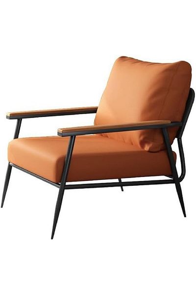 rexa Modern Accent Chair with Wood Accents