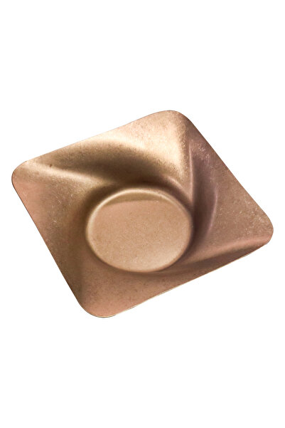 Biradlı Open Buffet Retro Presentation Plate Copper 30*30 cm