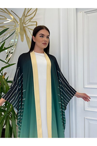White Corner 2944 DİJİTAL YARASA KOL ABAYA