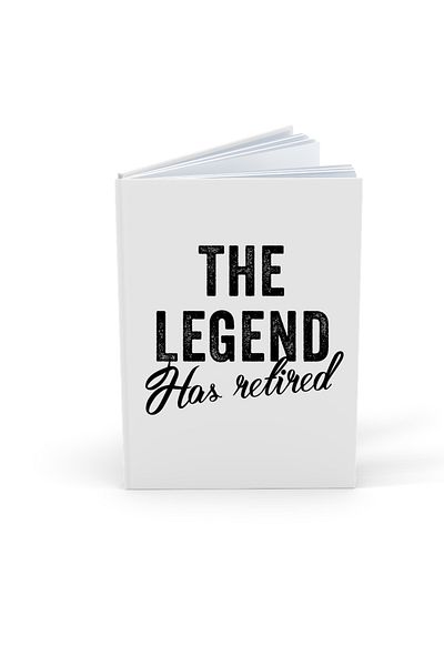 OEM Agenda/Jurnal cu mesaj amuzant de pensionare, 100 file, format A5, The Legend has Retired