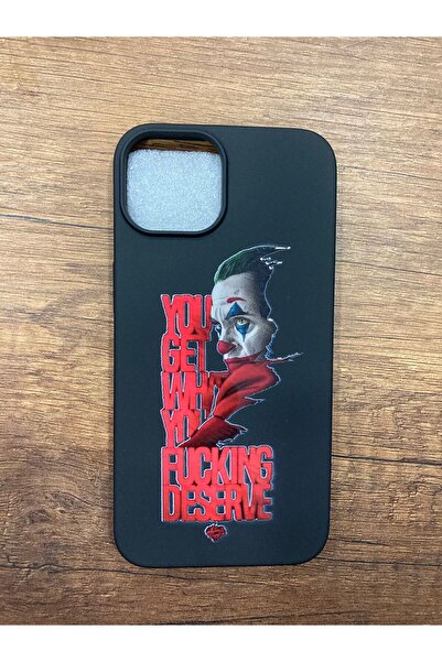 Newon İPHONE 13/14 JOKER BASKILI İÇİ KADİFE PREMİUM LANSMAN SİLİKON TELEFON K...