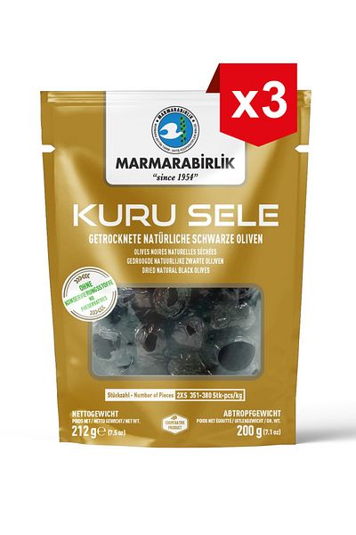 MarmaraBirlik 2XS Olives Kuru Sele 200 g x3PCS