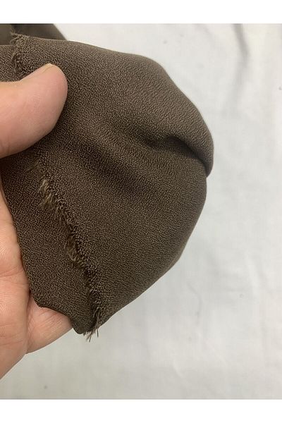Yiğit Kumaş Crepe Fabric with Sand, Piece 400X150 cm Brown