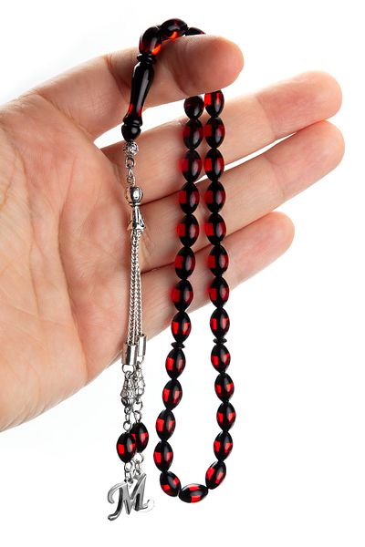 OTTOTESBİH Gift Prayer Beads, Amber Prayer Beads, Lettered Prayer Beads, Wooden Boxed Prayer Beads