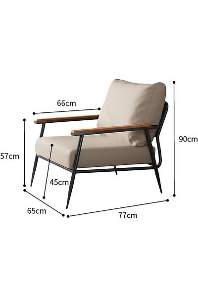 rexa Modern Accent Chair with Wood Accents