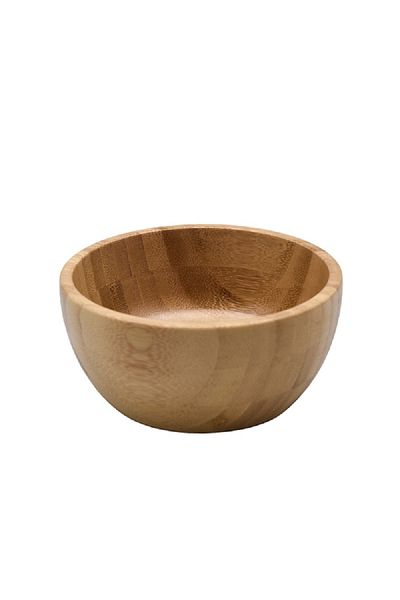 Bien Servi High Quality Round Shaped Bamboo Serving Bowl Brown