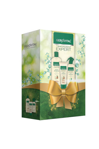 GEROVITAL Set cadou Gerovital Tratament Expert: Sampon Regenerant cu Keratina...