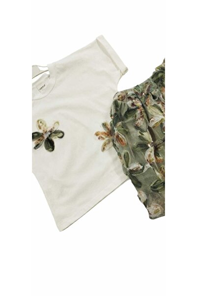 Dadiva Girl's Lily Model Short Sleeve Skirt Suit