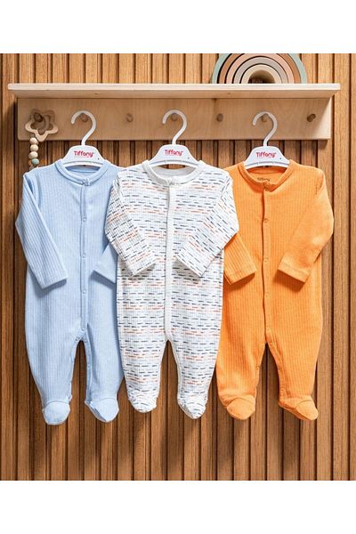 Tiffany Striped Theme 3-Piece Booties Jumpsuit