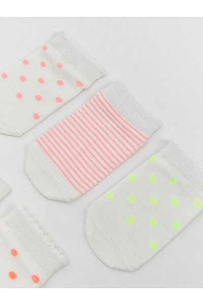 LC Waikiki Striped Baby Girl Booties Socks 5 Pack