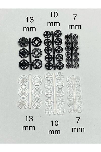 karantuhafiye Transparent Snap Fastener / Plastic Snap Fastener / 13 mm Transparent