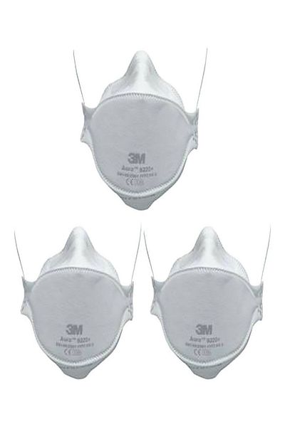 3M 3-Piece Disposable Adjustable Nose Clip Non-Valved Respiratory Mask Set
