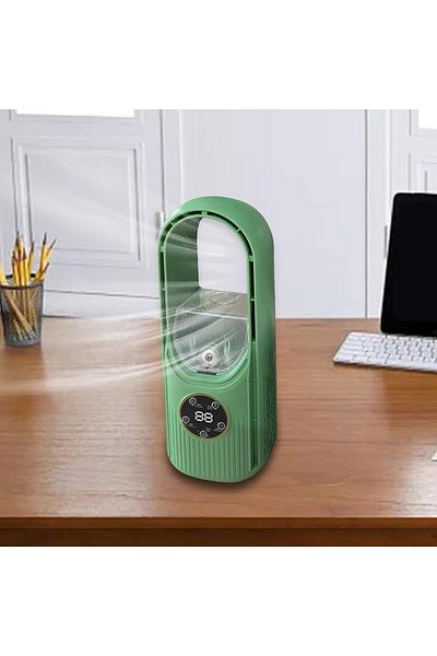 zola Ventilator racire aer,umidificator silentios,purificator,lumina ambientala,100 ml,30x12x11 cm,verde