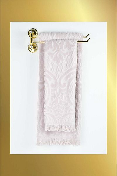birizmoda Amber Jacquard Bath Towel - Pink