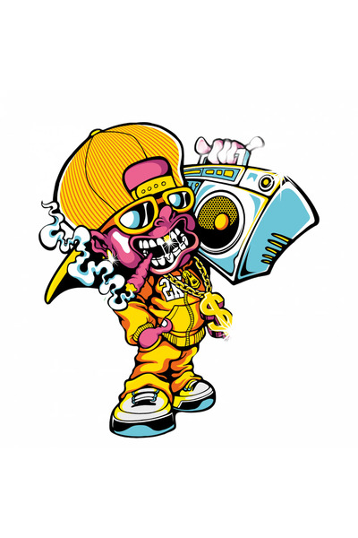 INOVATIX Σετ 8 τεμαχίων, Αυτοκόλλητο Αγόρι με ραδιόφωνο, INOVATIX®. 6 εκ.