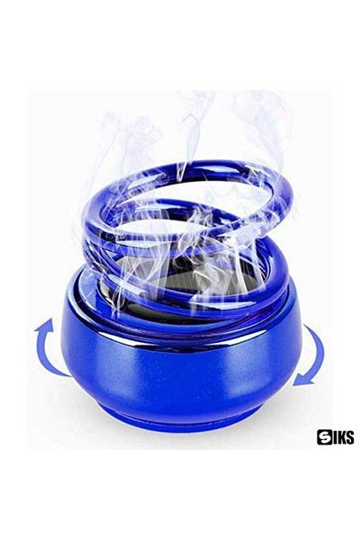 SIKS Professional Car Air Freshener, Anti-Tobacco, 360 Degree Rotation, Solar Charging, Blue