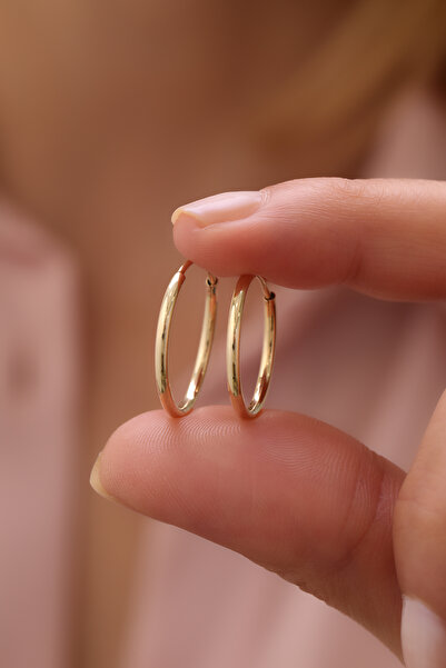 YAVUZ KUYUMCULUK 14 Ayar Altın Bombe Halka Küpe