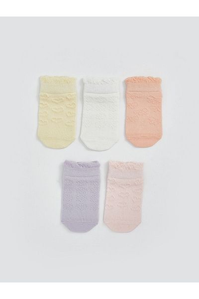 LC Waikiki Basic Baby Girl Booties Socks Pack of 5