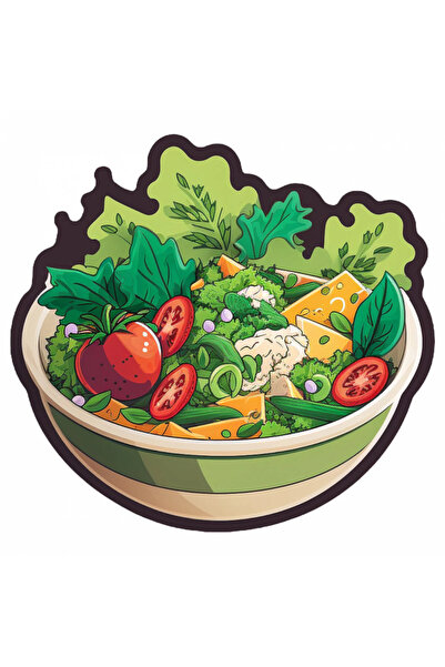 INOVATIX Set de 8 piese, autocolant Bol de salată franceză, INOVATIX®. 6 cm