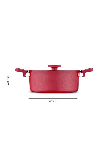 Jumbo Swiss Crystal Red 7 Parça Tencere Seti