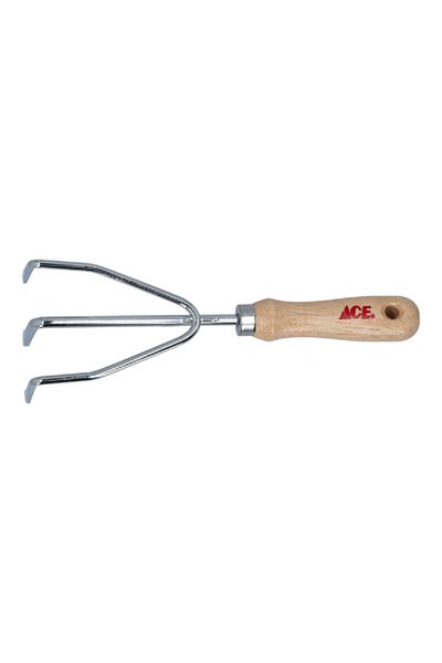ACE Cultivator with Wood Handle Silver and Beige