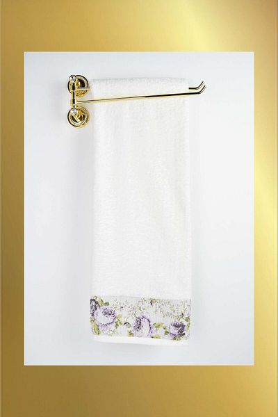 birizmoda Desima Bath Towel - White-Lilac