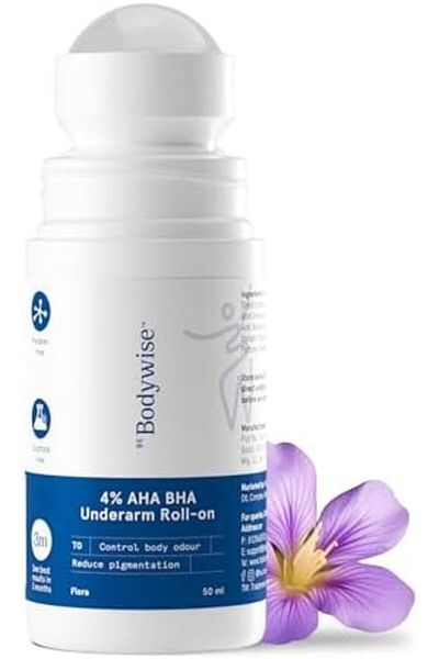 Be Bodywise 4% AHA BHA Underarm Roll on | With 2% Lactic Acid, 1% Mandelic Acid, 1% Salicylic Acid |