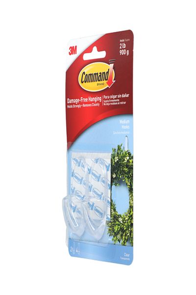 3M Command 2-Piece Hook with 4 Strips
