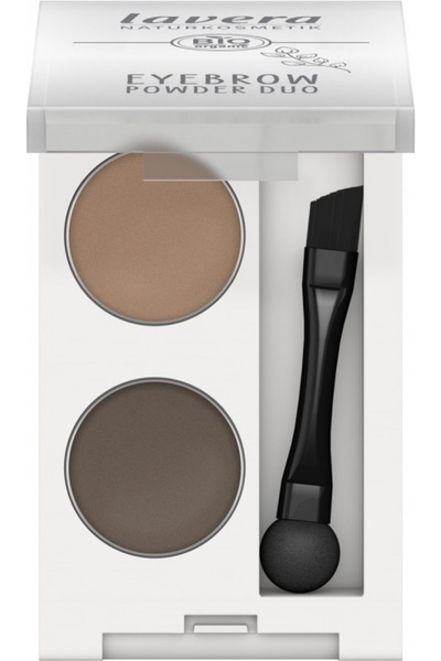 Lavera Eyebrow Powder Duo for Definition, Combined Colors Integrated Brush - ...