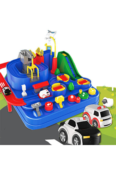 LUDIRO Pista de Curse cu Obstacole, 2 Masinute de Aventura, 6 Butoane cu Functii