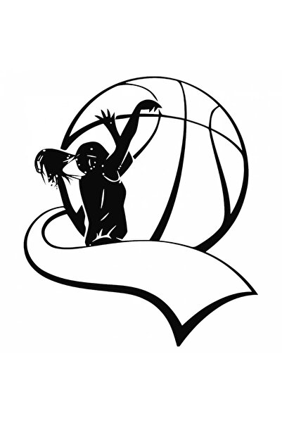 INOVATIX Set de 8 autocolante baschet feminin, INOVATIX®. 6 cm