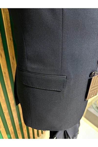 cemden Erkek Lacivert Regular Fit Sivri Yaka Takım Elbise
