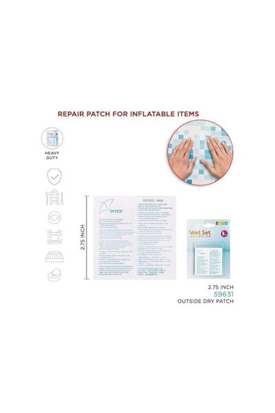 Intex Set of 6 self-adhesive foils for bonding swimming pools, inflatable rings, size 7x7 cm