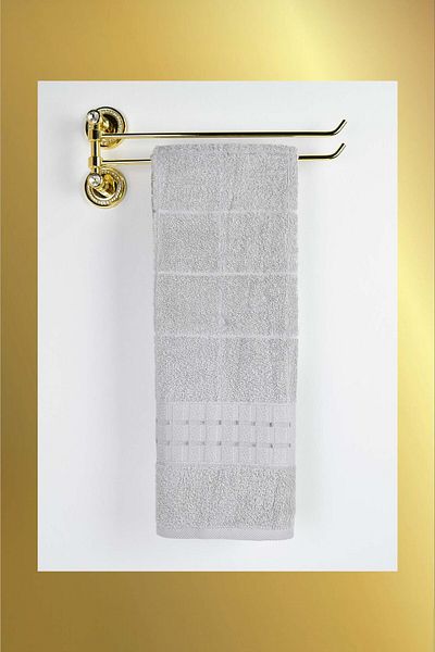 birizmoda Alexandra Jacquard Hand and Face Towel - Gray