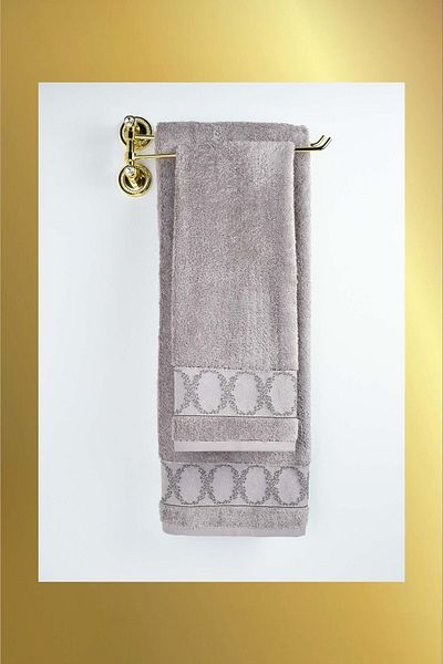 birizmoda Rita Jacquard Fringed Bath Towel-Dry Rose