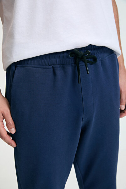 GRIMELANGE LAMARE Erkek Beli Lastikli Yanları Cepli Regular Fİt Lacivert Eşofman Altı