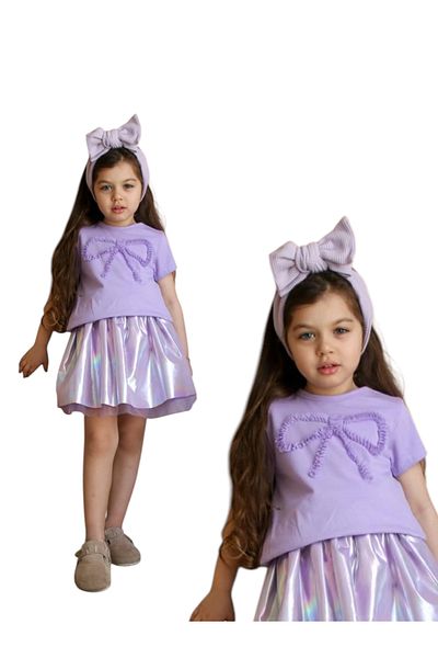 Biberon Çocuk Giyim Jellybean shiny skirt bow bodysuit 3/10