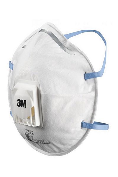 3M 3-Piece Adjustable Straps and Nose Clip Valved Respiratory Mask