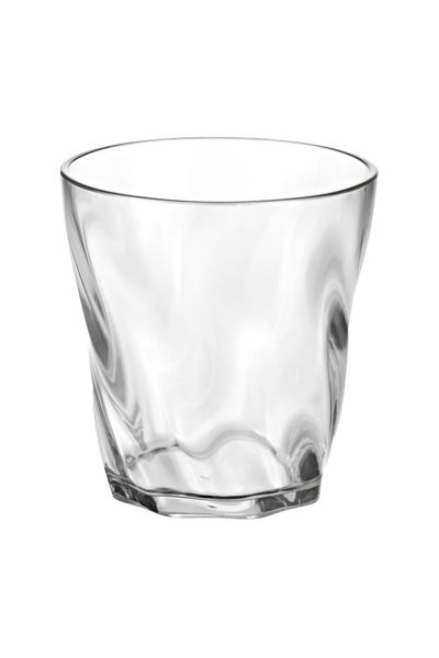 Felli Premium Quality Short Waterway Pattern Drink Glass Clear