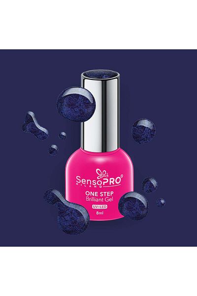 SensoPRO Milano Semi-permanent One Step Brilliant Gel Nail Polish 8ml, Galaxy Dress #85