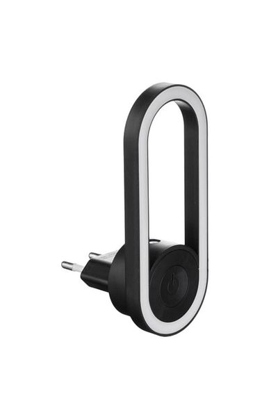 AVA Night Lamp & Anti-Insect Device 2-in-1, Oval, Black – 0.5W Warm White